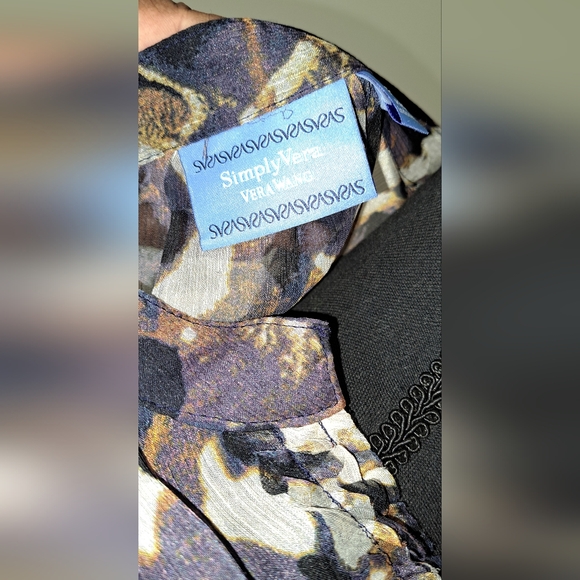 📌📌Sz PXL Simply Vera Wang 2-Piece Chiffon Floral Top - Picture 6 of 7